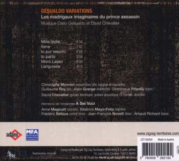 CD David Chevallier: Gesualdo Variations (Les Madrigaux Imaginaires Du Prince Assassin)