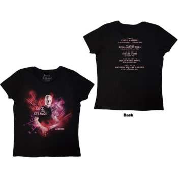 Mercancía David Gilmour: David Gilmour Ladies T-shirt: Luck & Strange London (black) (back Print & Ex-tour) (small) S