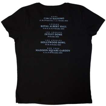 Mercancía David Gilmour: David Gilmour Ladies T-shirt: Luck & Strange Rome (black) (back Print & Ex-tour) (small) S