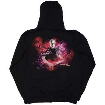 Mercancía David Gilmour: David Gilmour Unisex Pullover Hoodie: Luck & Strange London (black) (back Print & Ex-tour) (medium) M