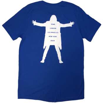 Mercancía David Gilmour: David Gilmour Unisex T-shirt: Luck & Strange Logo (blue) (back Print & Ex-tour) (small) S