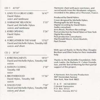 2CD David Hykes: Harmonic Meetings