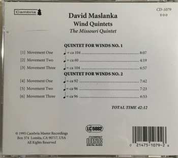 CD David Maslanka: Wind Quintets