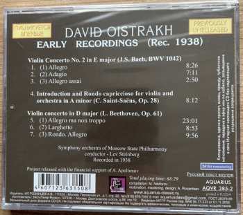 CD Johann Sebastian Bach: Early Recordings (Rec. 1938)