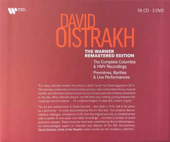 58CD/3DVD/Caja David Oistrach: The Warner Remastered Edition - (The Complete Columbia & HMV Recordings / Premieres, Rarities & Live Performances)