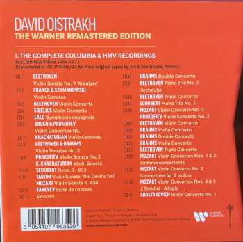 58CD/3DVD/Caja David Oistrach: The Warner Remastered Edition - (The Complete Columbia & HMV Recordings / Premieres, Rarities & Live Performances)