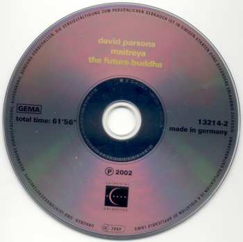 CD David Parsons: Maitreya - The Future Buddha