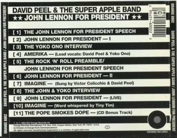 CD David Peel & The Super Apple Band: John Lennon For President