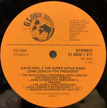 LP David Peel & The Super Apple Band: John Lennon For President