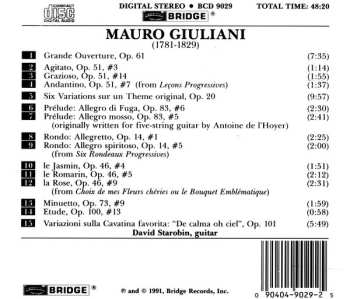 CD Mauro Giuliani: Solo Guitar Music Performed On 19th Century Guitar