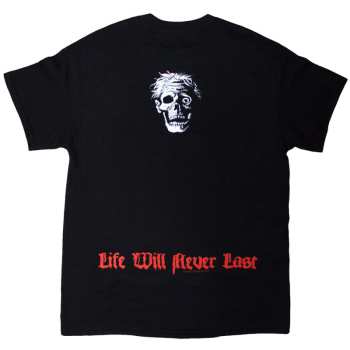 Mercancía Death: Death Unisex T-shirt: Life Will Never Last (black) (back Print) (small) S