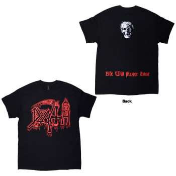 Mercancía Death: Death Unisex T-shirt: Life Will Never Last (black) (back Print) (small) S