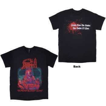 Mercancía Death: Death Unisex T-shirt: Scream Bloody Gore (black) (back Print) (small) S
