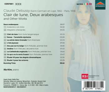 CD Claude Debussy: Claire de Lune; Deux Arabesques