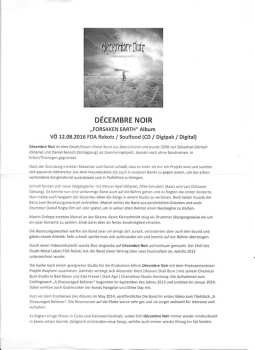 CD Décembre Noir: Forsaken Earth