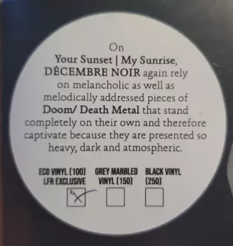 Décembre Noir: Your Sunset | My Sunrise