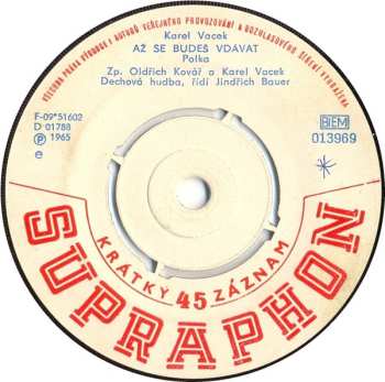 SP Karel Vacek: Kalná Voda / Až Se Budeš Vdávat