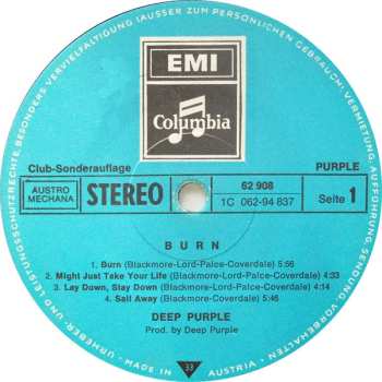 LP Deep Purple: Burn