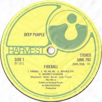 LP Deep Purple: Fireball LTD