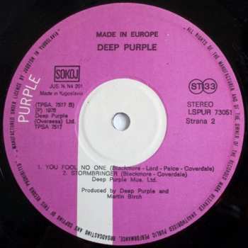 LP Deep Purple: Made In Europe