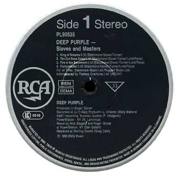 LP Deep Purple: Slaves & Masters