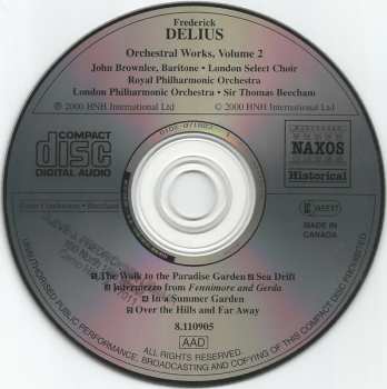 CD Sir Thomas Beecham: Orchestral Works, Volume 2