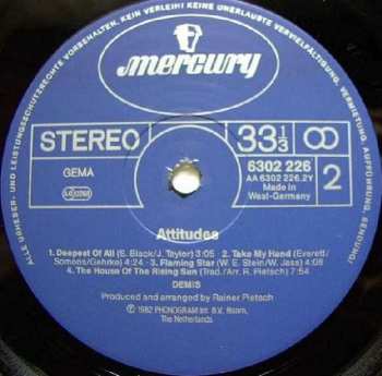 LP Demis Roussos: Attitudes