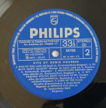 LP Demis Roussos: Hits Of Demis Roussos