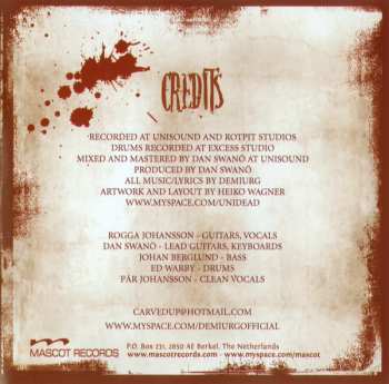 CD Demiurg: The Hate Chamber