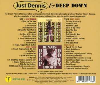 2CD Dennis Brown: Just Dennis & Deep Down