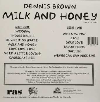 LP Dennis Brown: Milk and Honey