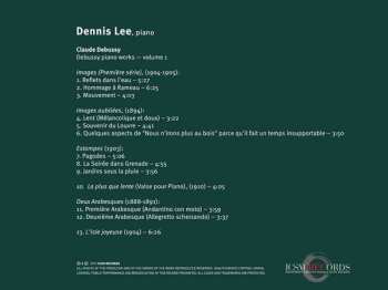 CD Dennis Lee: Debussy Piano Works - Volume 1 