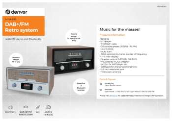 Técnica de áudio Denver MDA-525DW Černá