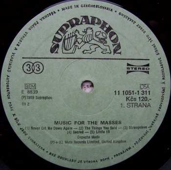 LP Depeche Mode: Music For The Masses