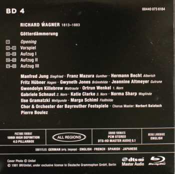 Caja/5Blu-ray Richard Wagner: Der Ring Des Nibelungen