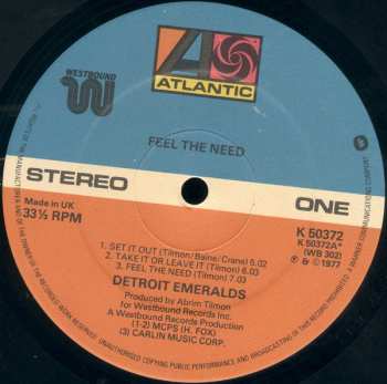 LP Detroit Emeralds: Feel The Need