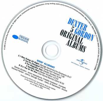 5CD/Caja Dexter Gordon: 5 Original Albums
