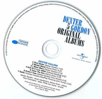 5CD/Caja Dexter Gordon: 5 Original Albums