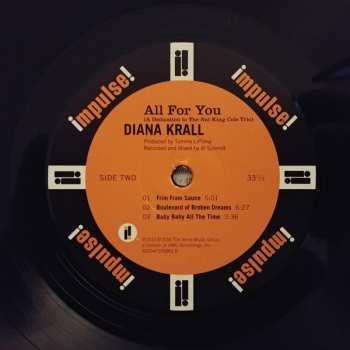 2LP Diana Krall: All For You (A Dedication To The Nat King Cole Trio)