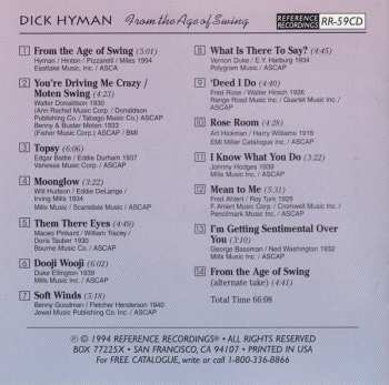 CD Dick Hyman: From The Age Of Swing