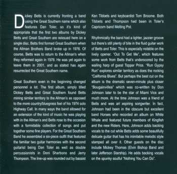 CD Dickey Betts & Great Southern: Great Southern / Atlanta's  Burning Down (The Arista Recordings)