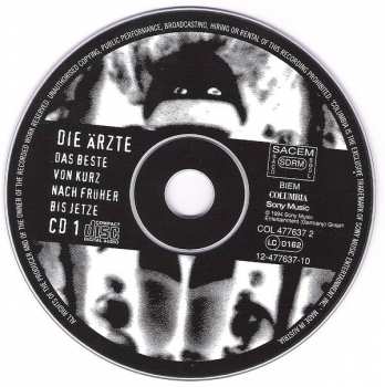 2CD Die Ärzte: Das Beste Von Kurz Nach Früher Bis Jetze