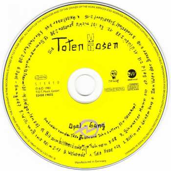CD Die Toten Hosen: Opel-Gang