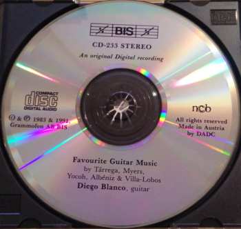 CD Diego Blanco: Favourite Guitar Music- Tarrega, Myers, Yocoh, Albeniz & Villa-Lobos