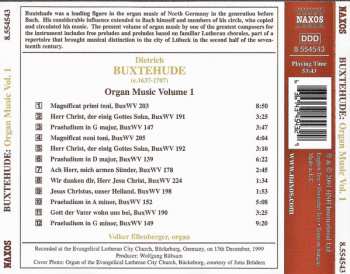 CD Dieterich Buxtehude: Dietrich Buxtehude Organ Music Vol.1