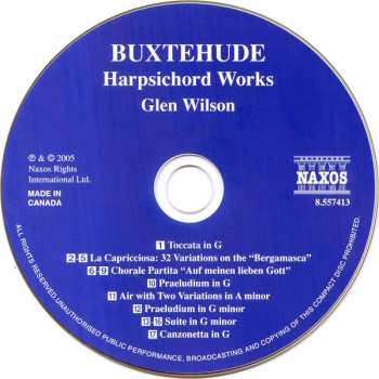 CD Dieterich Buxtehude: Harpsichord Works