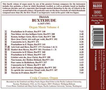CD Dieterich Buxtehude: Organ Music Vol. 4 (Ach Gott Und Herr / Puer Natus In Bethlehem / Praeludia / Canzonette)