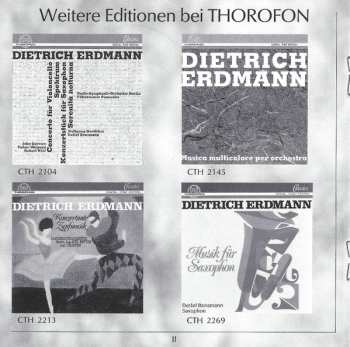 CD Dietrich Erdmann: Kammermusik Mit Streichern