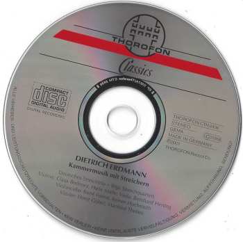 CD Dietrich Erdmann: Kammermusik Mit Streichern