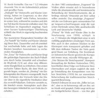 CD Dietrich Erdmann: Kammermusik Mit Streichern